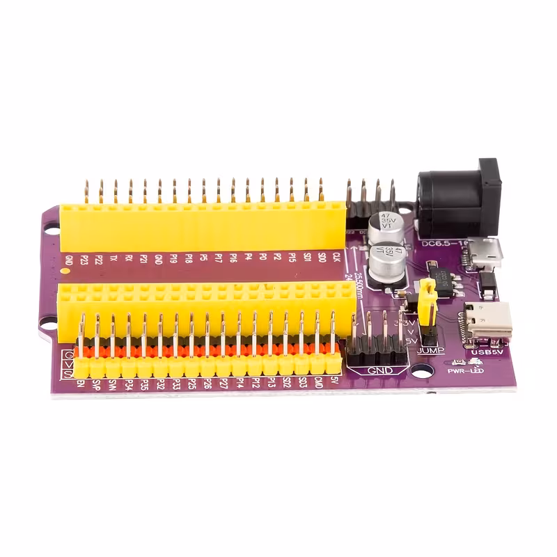 1 יחידה אביזרי רובוט לוח הרחבה esp32s לוח חלוקה 38 לוח פיתוח esp32 לוח תחתון עם ממשקי micro usb ו-type-c, מתאים לפרויקטים משובצים, לוח פיתוח אלחוטי פרטי מוצר 1