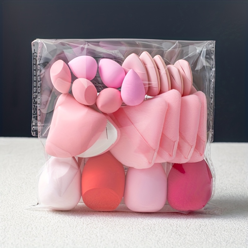 Temu – TEMU 22 Makeup Brush Sets, 4 Loose Makeup , 2 Marshmallow Makeup , 6 Mini Makeup Sponges, 4 Large Makeup Sponges, 6 Finger , Mixed Beauty Sponges For