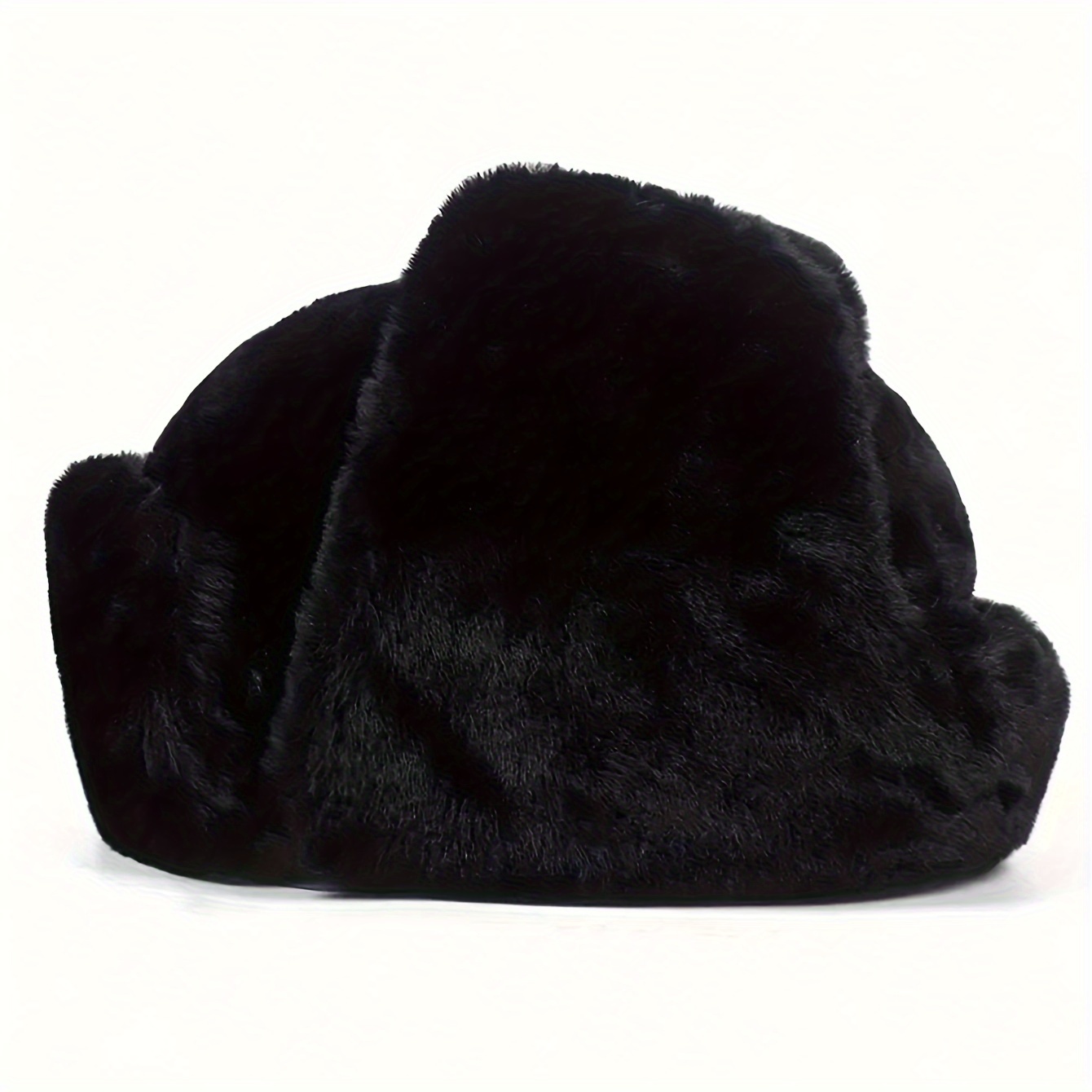 *'s Fur Trapper Hat Warm Soft Winter Cap with Ear Flaps for Outdoor  Travel, Beach Parties, and Cold Weather Activities (Black), Winter