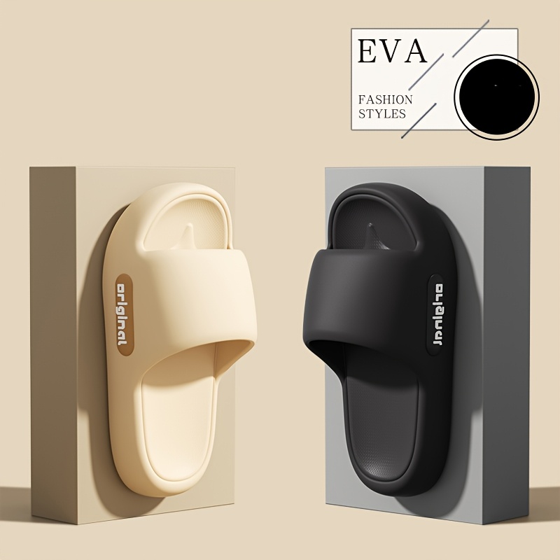 

Chaussons Confortables en EVA pour Femmes - Couleur Unie, Moccasins à Bout Ouvert pour Maison et Salle de Bain, Design Décontracté à Enfiler, Cadeau de Noël Parfait, Chaussons pour Dames