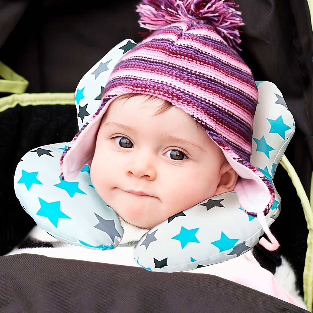 1pc Baby Head Support Pillow for Car Seat Stroller – Soft Polyester  Headrest with Lightweight Portable, Ideal for 0-3 Years – Perfect Gift  for