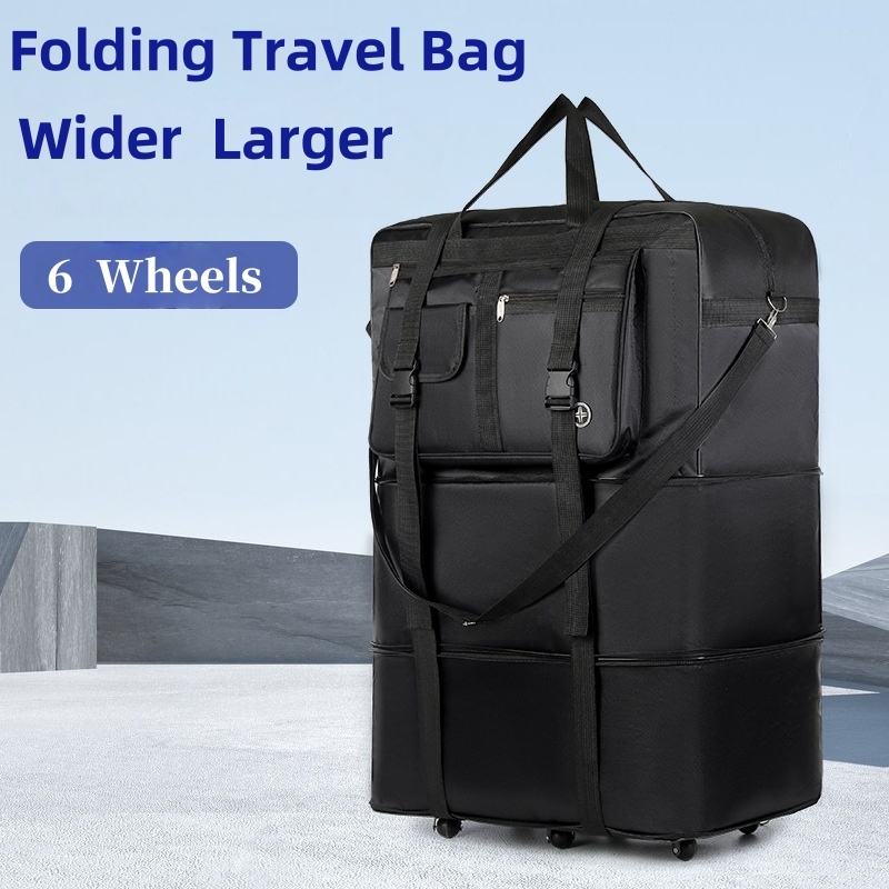 large capacity trolley bag, multifunctional travel suitcase with