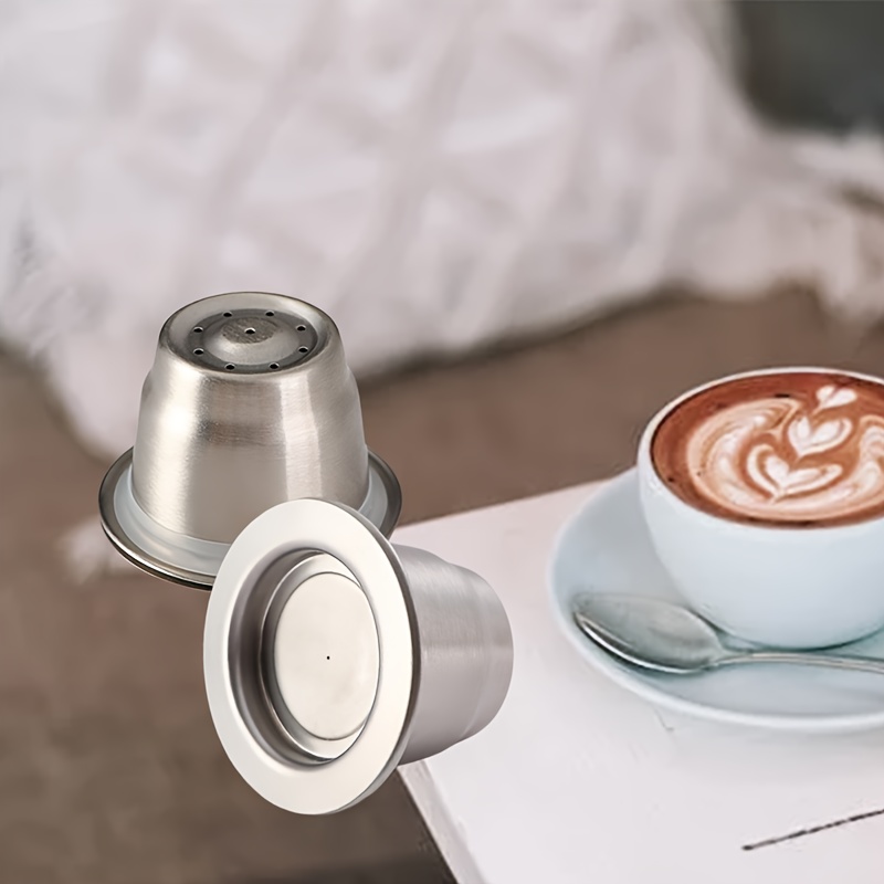 

1pc Capsule de Café en Acier Inoxydable Réutilisable - Haute Qualité, Rechargeable avec Conique & Fond Plat pour une Infusion Améliorée, pour les Baristas à Domicile