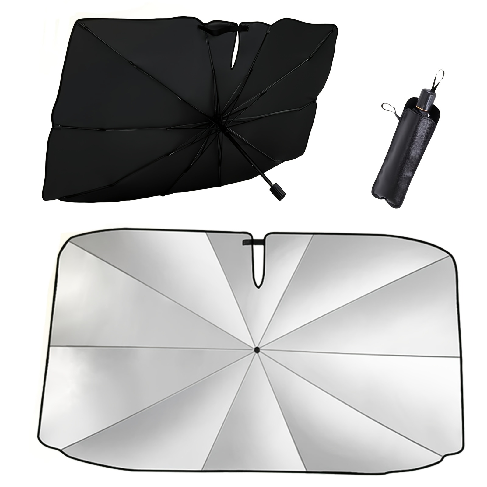 Car Windshield Sunshade (interior), 138x78cm, Uv & Heat Protection | Universal Design, Foldable, Fits Suvs & Large Vehicles | Premium Material -setup System
