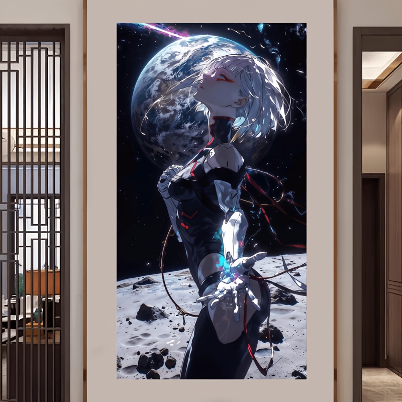 TEMU 2d Flat, A Frameless Popular Anime Canvas Art Poster, Suitable For Bedrooms, Living Rooms, And Kitchens - Modern Anime Art Decor - 15.75x29.53in