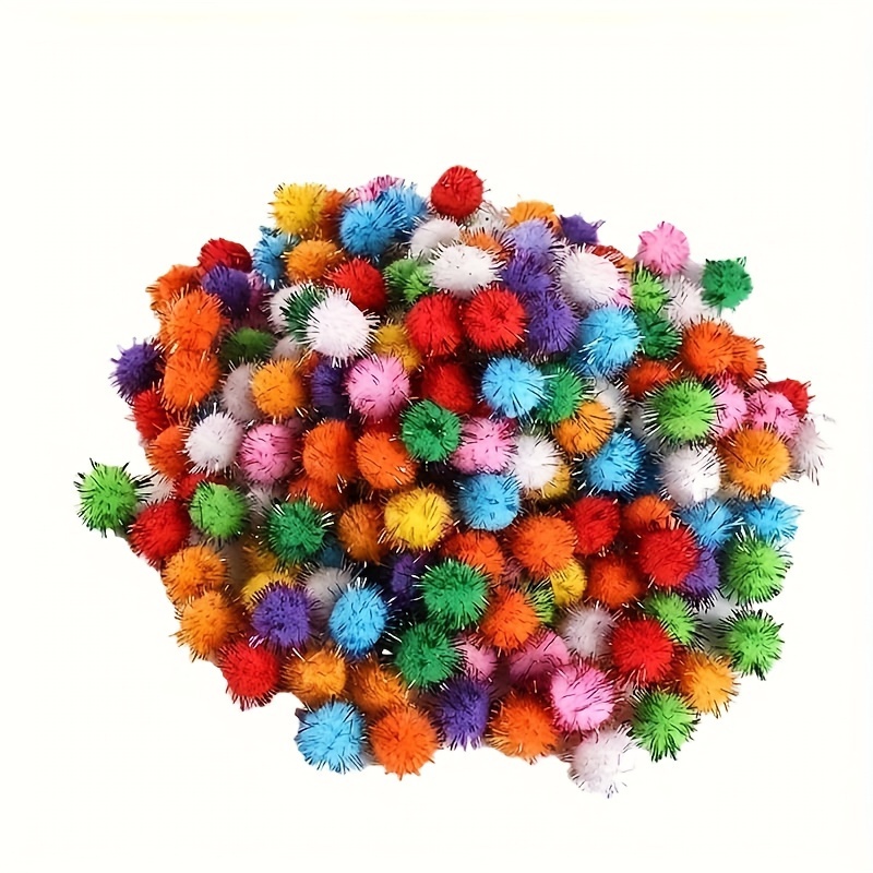 

150pcs Christmas Pom Ornaments - For Diy Decorations, Hanging Decor