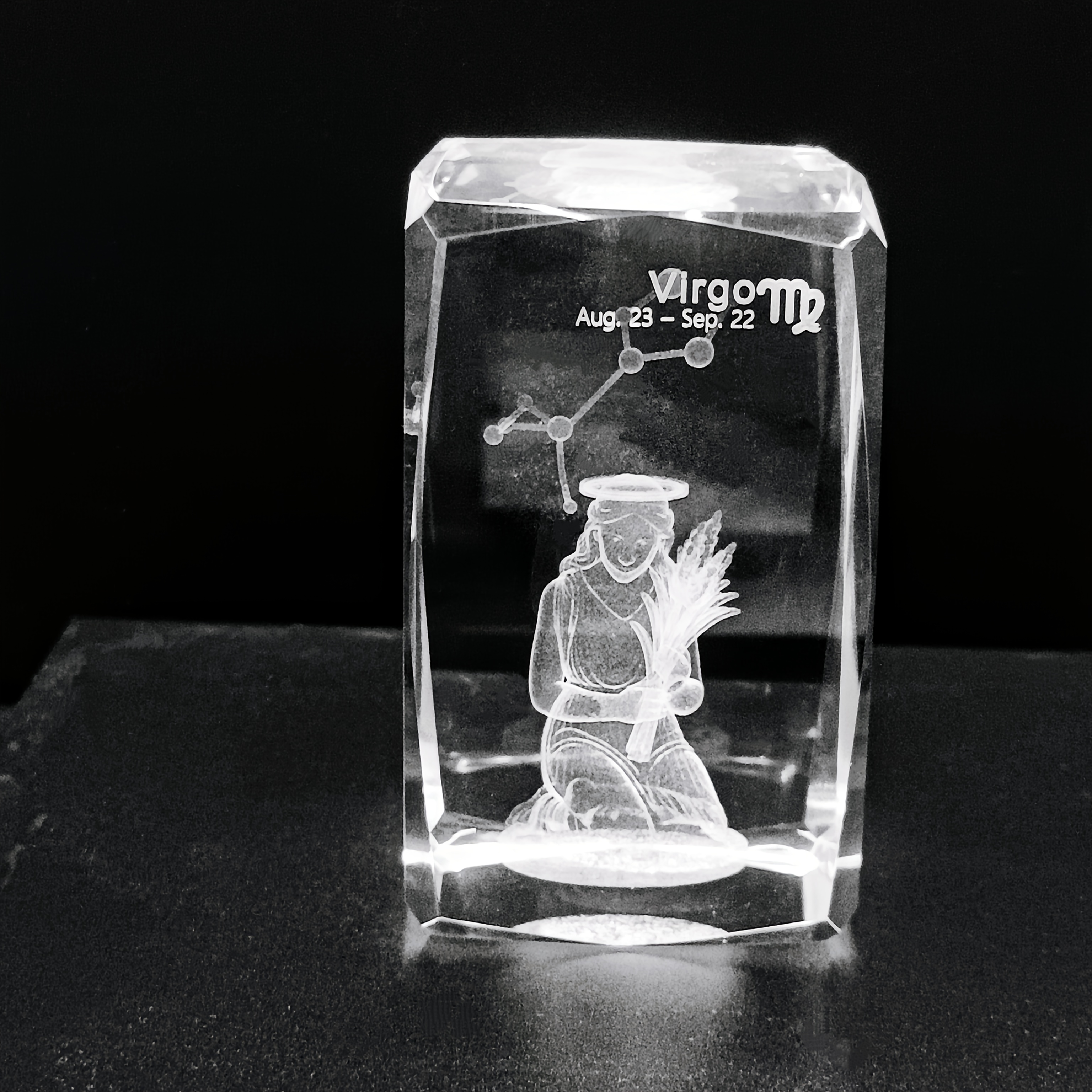 TEMU Crystal Carving 12 Constellation Ornaments, Aries Leo Virgo Libra Scorpio Sagittarius Capricorn Aquarius Pisces. High Transparent Artificial
