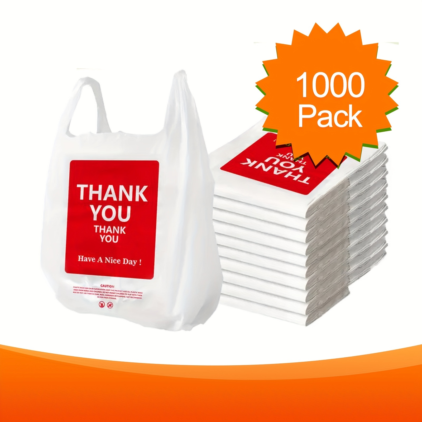 

1000 - Plastic You | 8" X 6" X 14" | 12.5mic Grocery , Plastic Shopping - For Restaurants, Retail, Grocery Stores, , And Stores