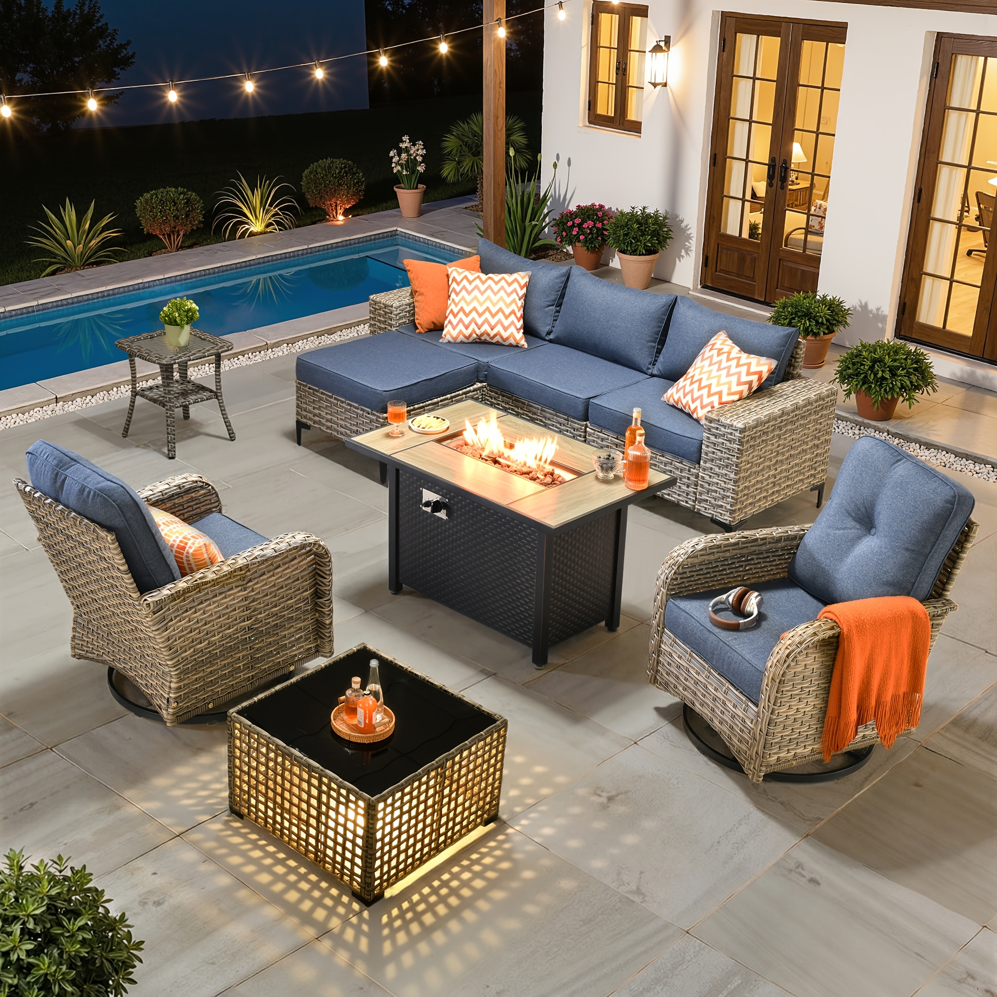 fire pit table propane sold on Temu United States