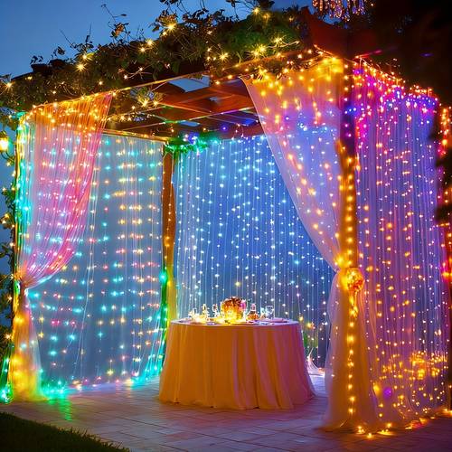 300 200 100led fairy curtain lights usb plug christmas string hanging lights for bedroom courtyard living room garden wedding party favors birthday party christmas thanksgiving halloween decorations holiday decoration lights