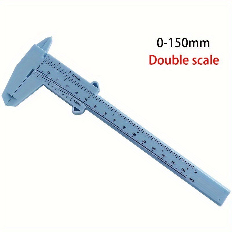 Image of Dual-scale Plastic Vernier Caliper - Precision Measuring Tool For Jewelry, Diy Crafts & Students