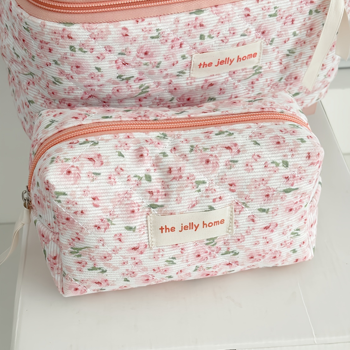 TEMU Corduroy -petal Bag, Ins Large Capacity Travel Toiletry Organizer, Travel Organizer