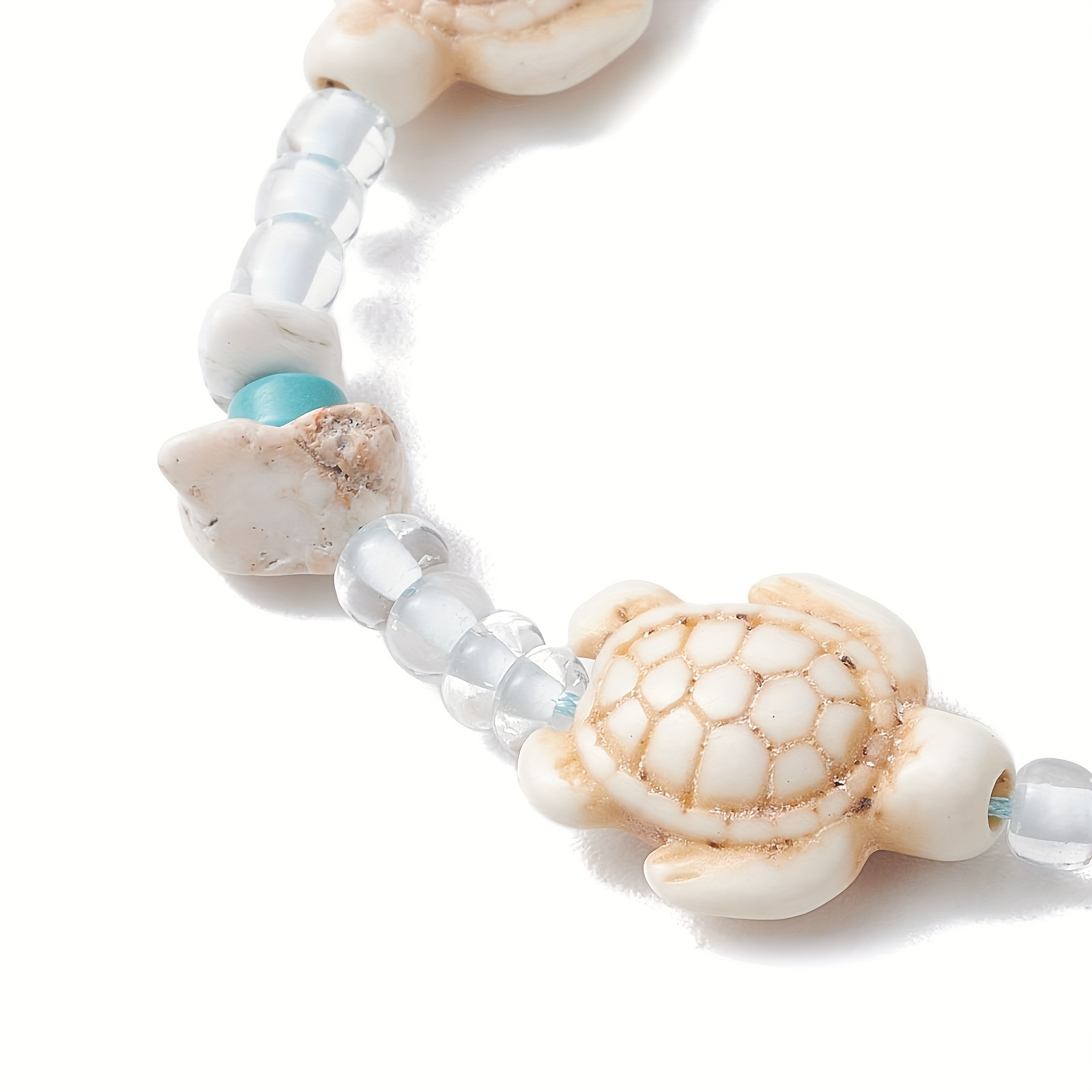 Boho Nautical Starfish and Shell Beaded Bracelet