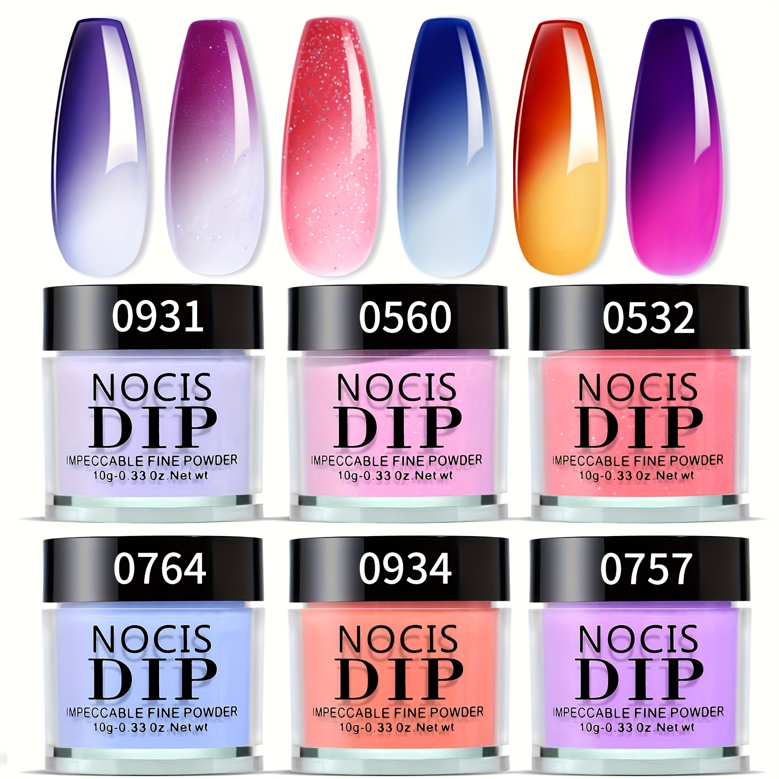 TEMU 6-box/set Dip Powder Nails Kit - Vibrant Hot Pink Nail Dipping Powder, Delivers Gel-like Shine Without Lamp. , Smooth, .