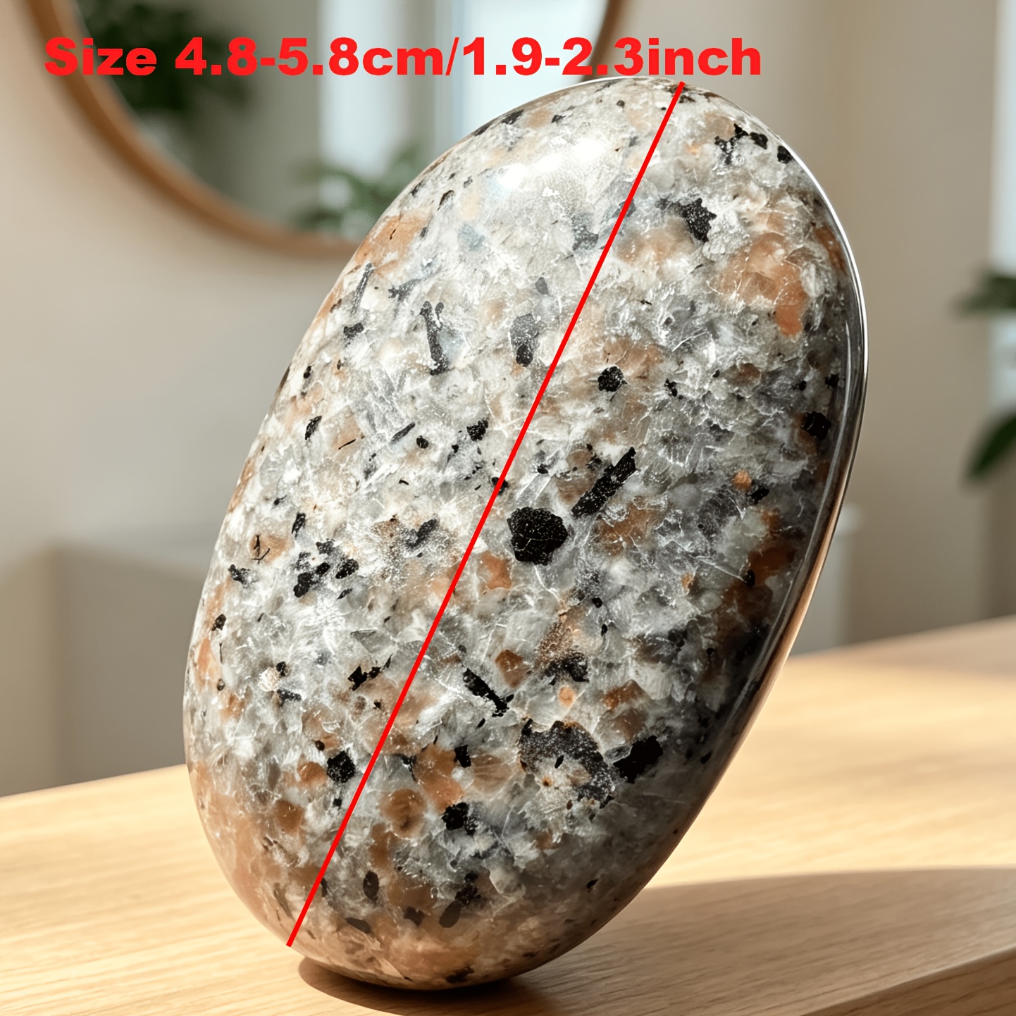 2pcs Natural Flame Stone Yooperlite Palm Stone Set