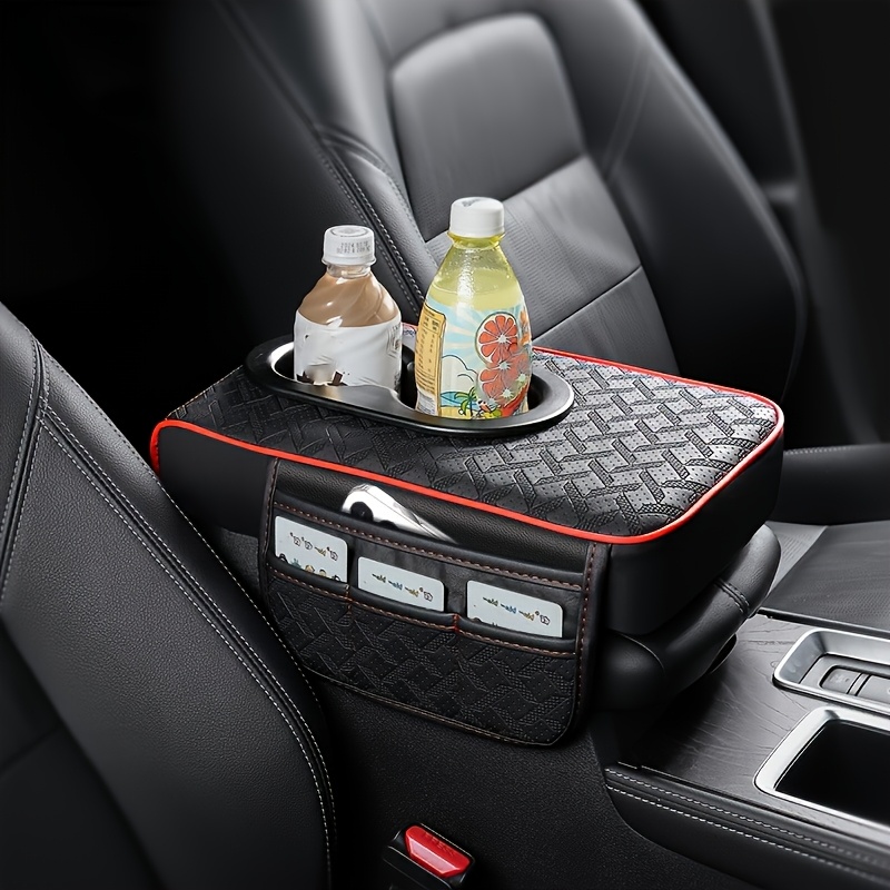 Arm Rest Cover For Car | Leather Armrest Box Cover,Multifunctional