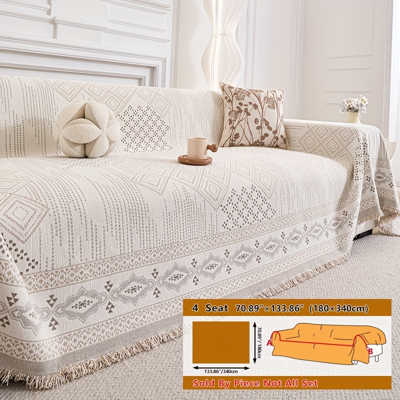 TEMU 1 de sofá bohemio, toalla para sofá para mascotas, de sofá universal para todas , protector de muebles, para dormitorio, , decoración del hogar,