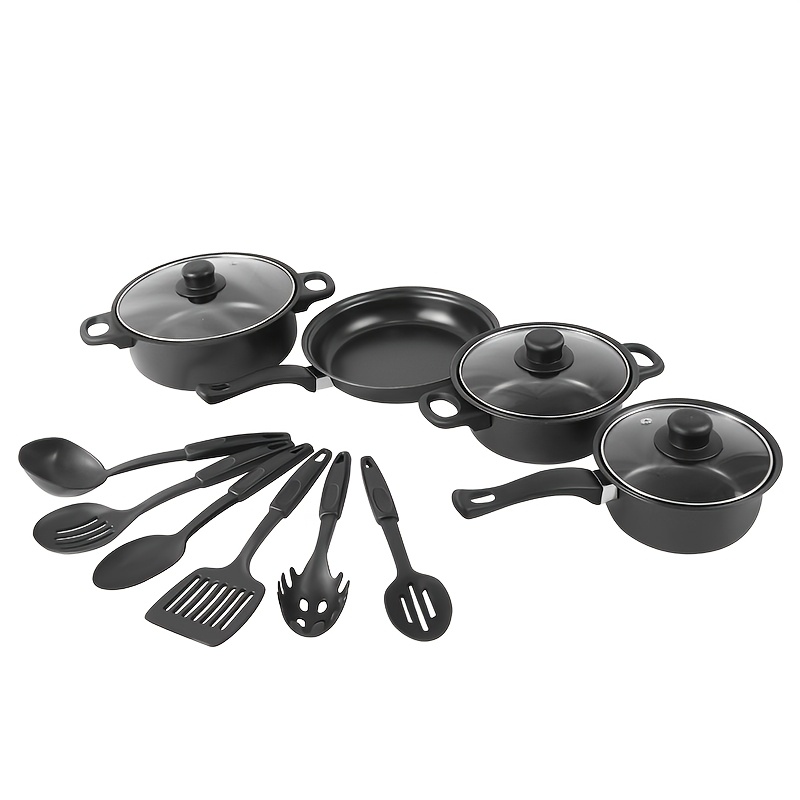 TEMU Cookware Set Pan Pot Non Stick Saucepans Frying Pan Cookware Set