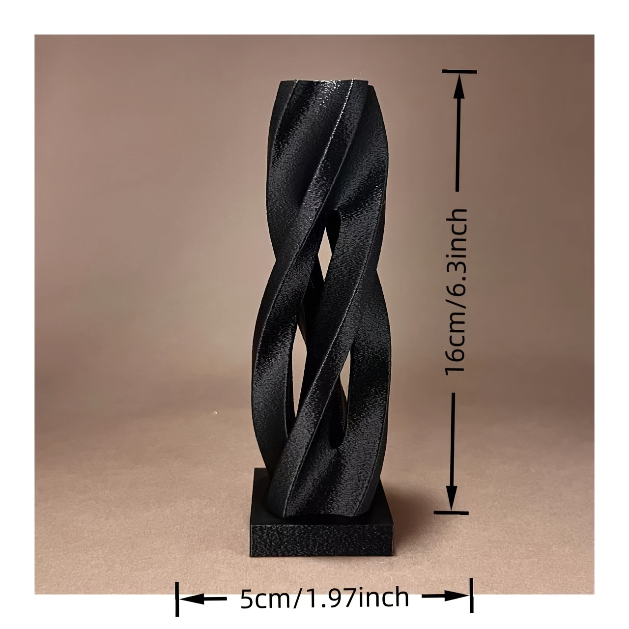 TEMU 1pc Abstract 3d Printed Sculpture Ornament, For Dried Flower Arrangement, A Great Home Decor Statue, Suitable As A Gift For Graduation Season,