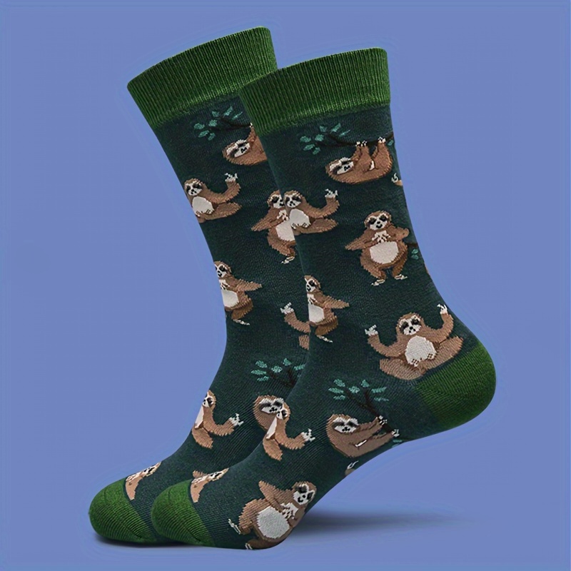 Image of 1 Pair Men' & Women' Thermal Winter Socks With Cute Penguin Cartoon - Warm Mid-calf Unisex Suits For Weather, Casual Wear,, Skiing - Stylish & Cozy (hand Wash/dry)