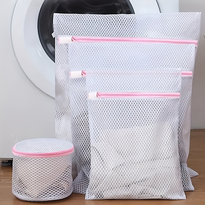 

4-pack Polyester Laundry Mesh Bags With Zipper Closure, Rectangular Weave Wash Bags For , Underwear, And Clothes, Suitable For Washing Machines, Laundry Bags