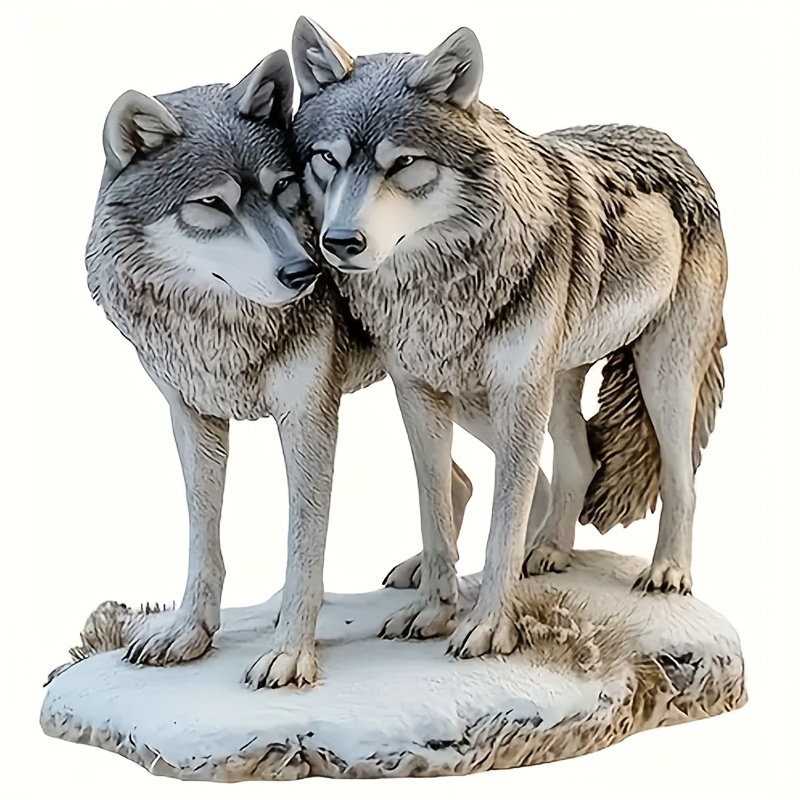 TEMU Set Of 4 Waterproof Vinyl Stickers Featuring A Snow Wolf Design, Uv Resistant, Ideal For Marking Cars, Computers, Bottles, Trucks, Phones, Motorcycles, Windows, Walls, And Cups