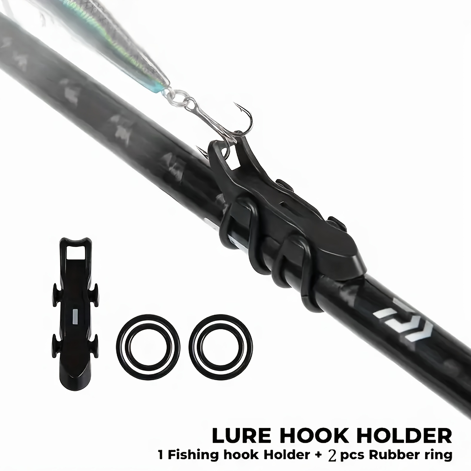 

6/4/2pcs Magnetic Hook Holders, Hook Attachment Rack, Fishing Rod Clips - Hook-style Fishing Rod Hook Holders