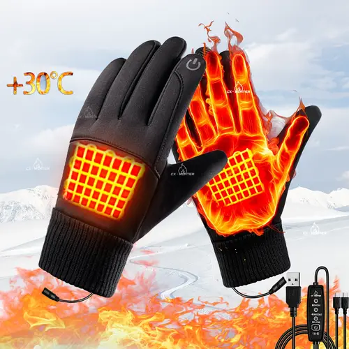 usb electric heating gloves winter warm up gloves touchscreen gloves dual sided heating intelligent temperature control for your boyfriend power supply not included please your own mobile power supply