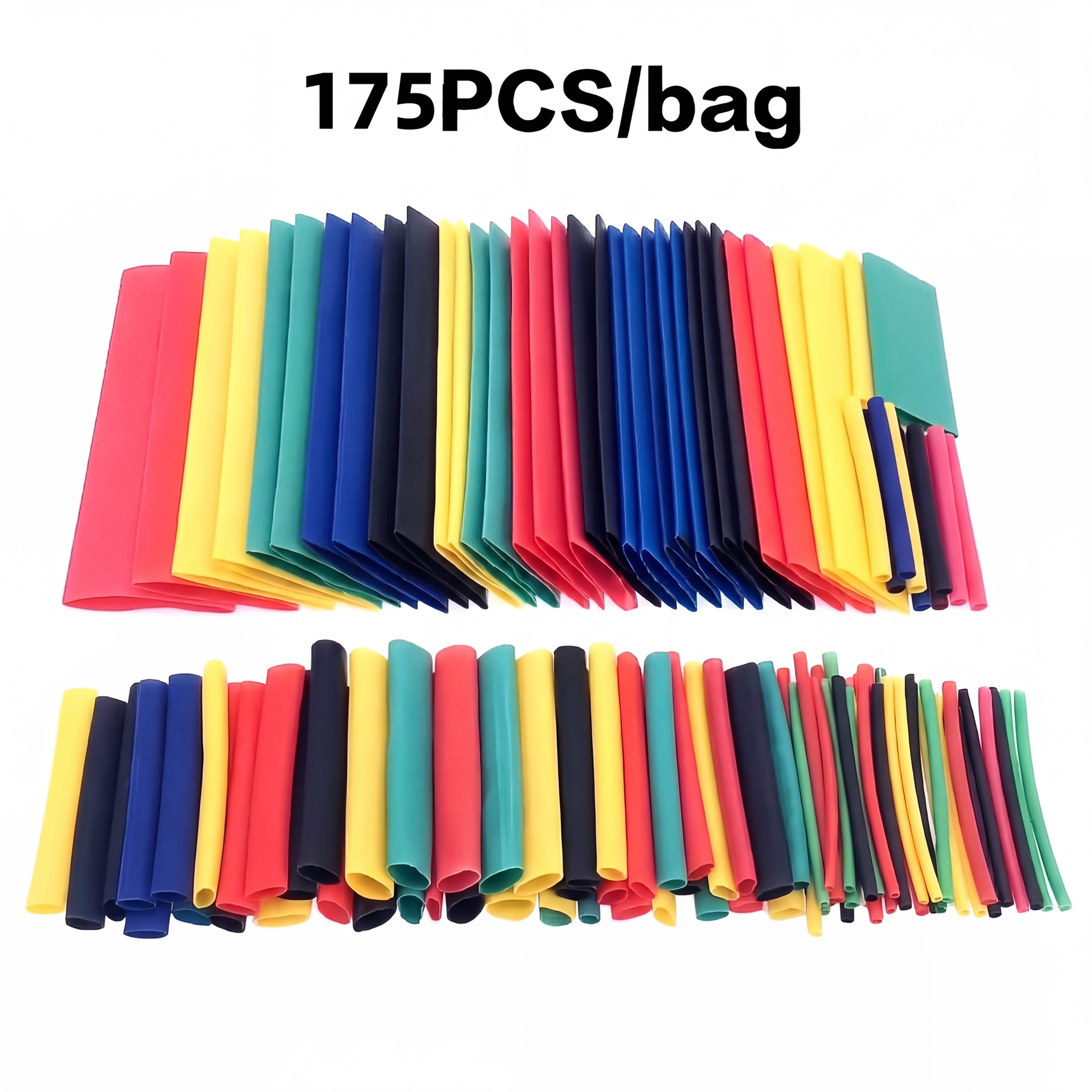 TEMU 175pz Guaine Termorestringenti/Cavi di Connessione Elettrica/ di Protezione Isolanti per Elettrodomestici per Uso ed Esterno/ di Restringimento