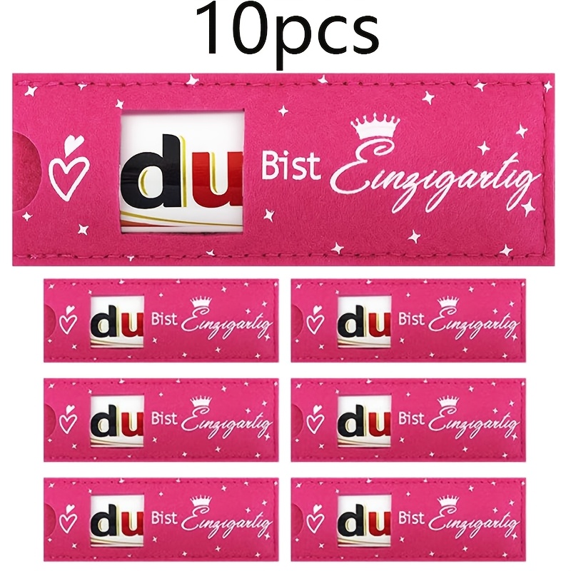 Valentine's Day Gift Bag, German "" Text Design, Expressing Love , Suitable For Placing Chocolates And Money, Gift For Wife/husband, Boyfriend/girlfriend, Etc