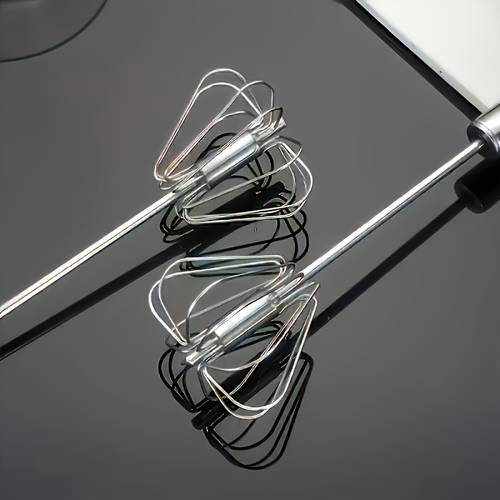 1pc wireless handheld mixer metal egg beater suitable for baking and cooking portable for cream pastry and yolk mixing ergonomic handle ideal for cooking and outdoor kitchen tool