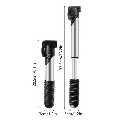 1pc portable 70psi aluminum alloy mini folding pump manual bike pump with dual schrader valves textured handle for bicycles road vehicles balls toys pump durable engineering plastic rustresistant construction sturdy build