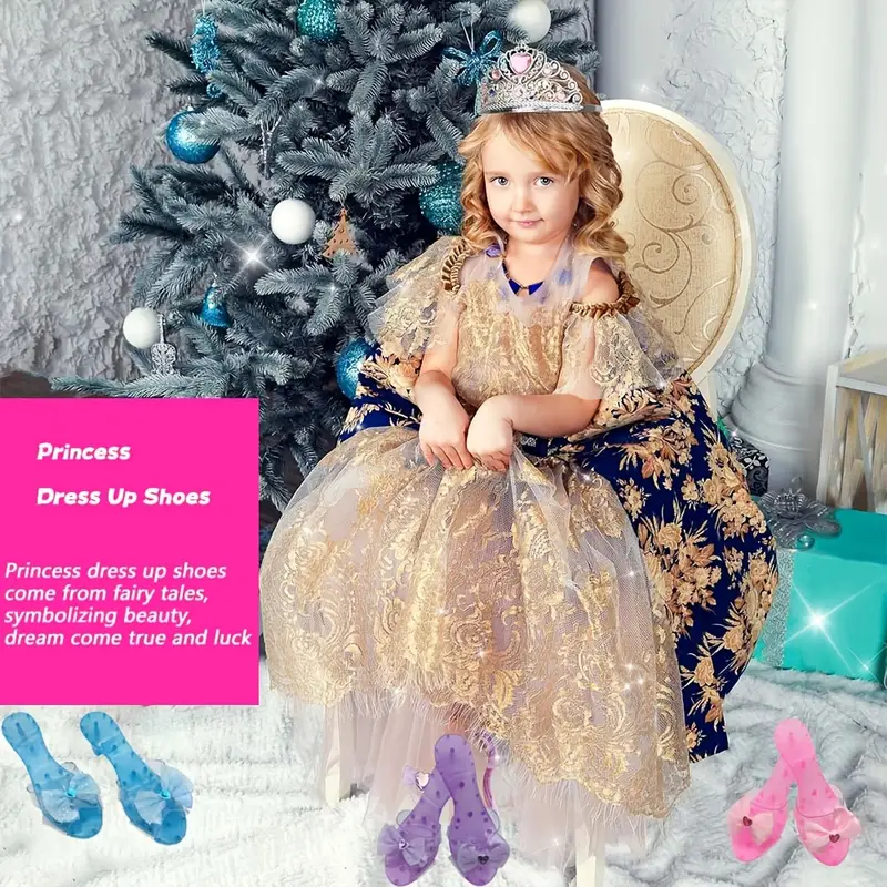 dress up shoes princess Amazon.com: 3pc Pastel Princess Dress Up Shoe Set - Royalty Kids High Heel Slip-On