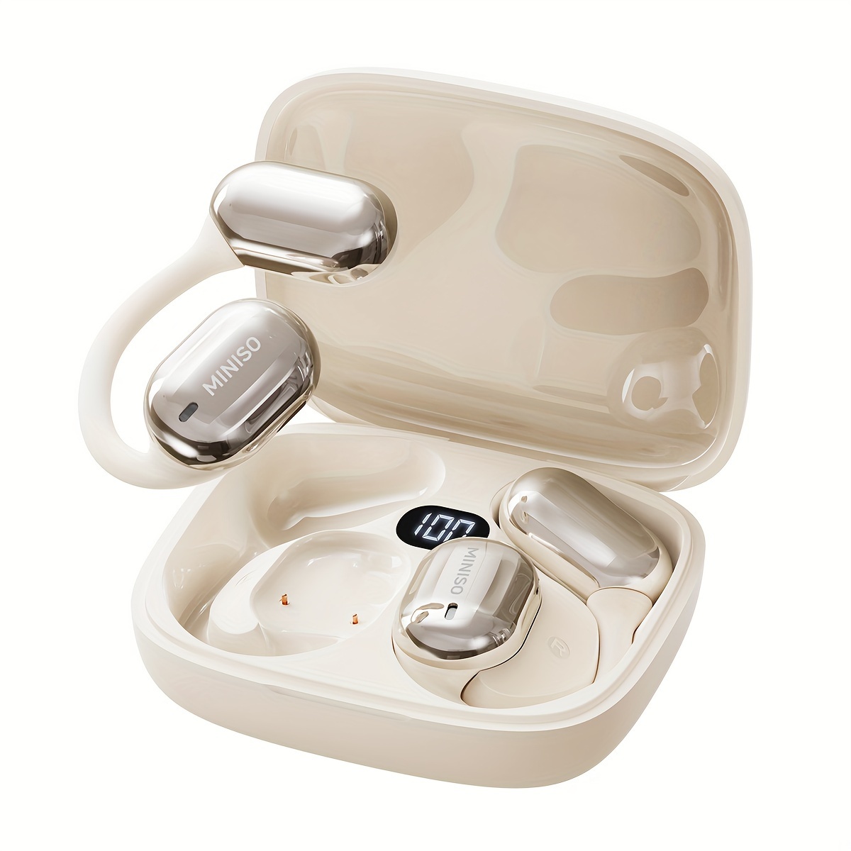 Miniso Ms162 Ai Ows Translation Open Ear Earbuds Support 75 Languages Real Time Translation Earbuds Support Phone Calls Headphones