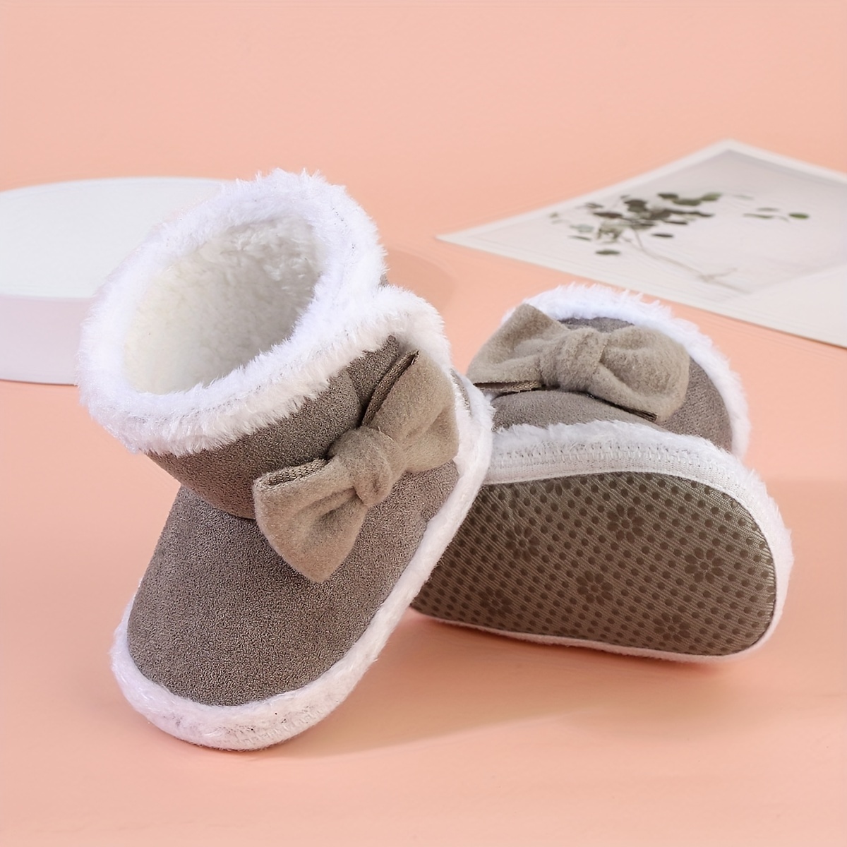 winter snow boots newborn baby girls booties plush Temu Mauritius