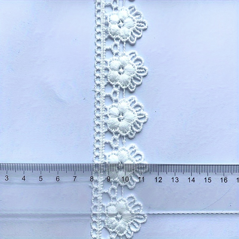 Lace Trim 7/8- White - White (Sold by the Yard)