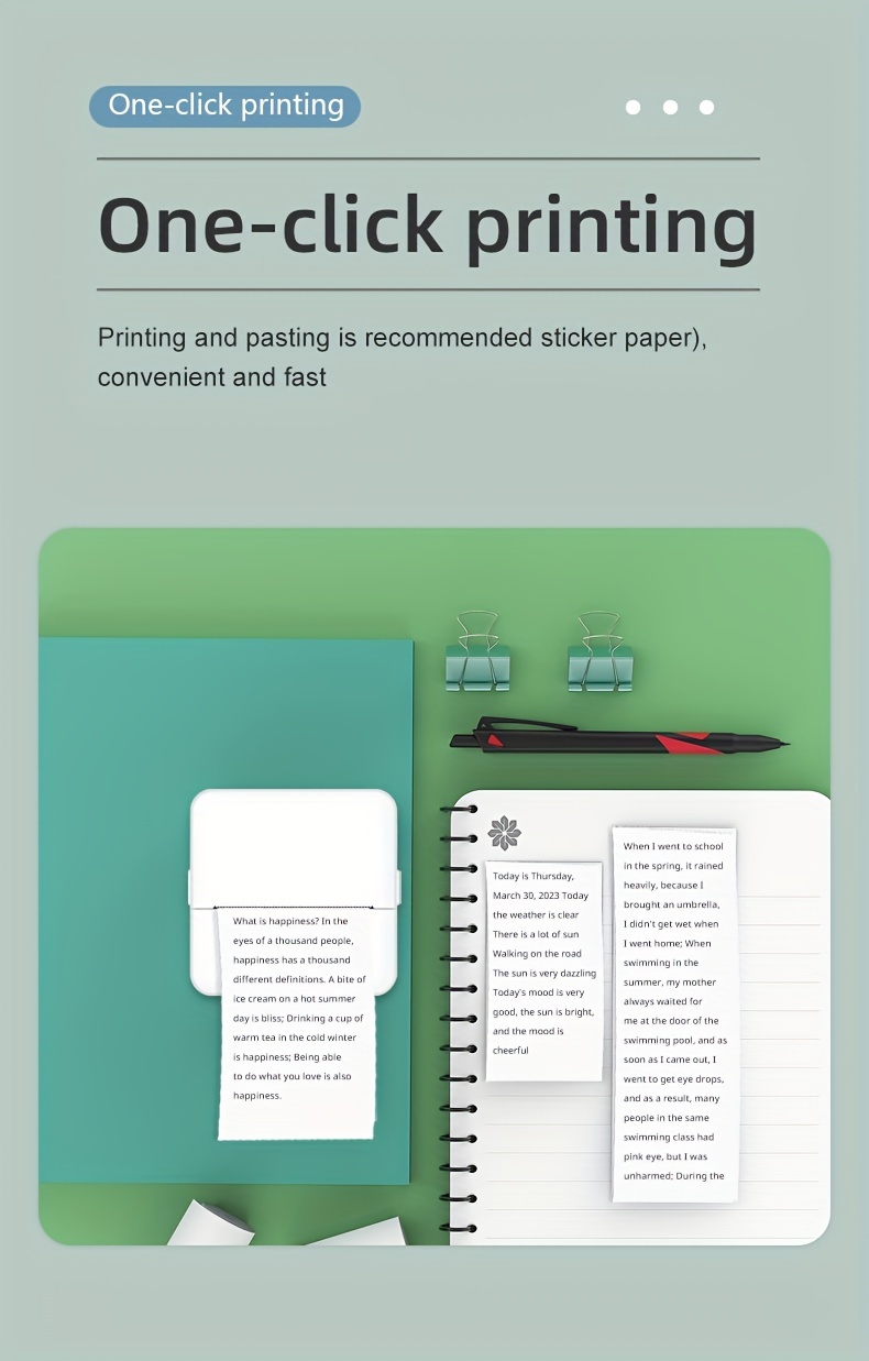 Wireless Portable Thermal Printer For Smartphone Compact Single Usb