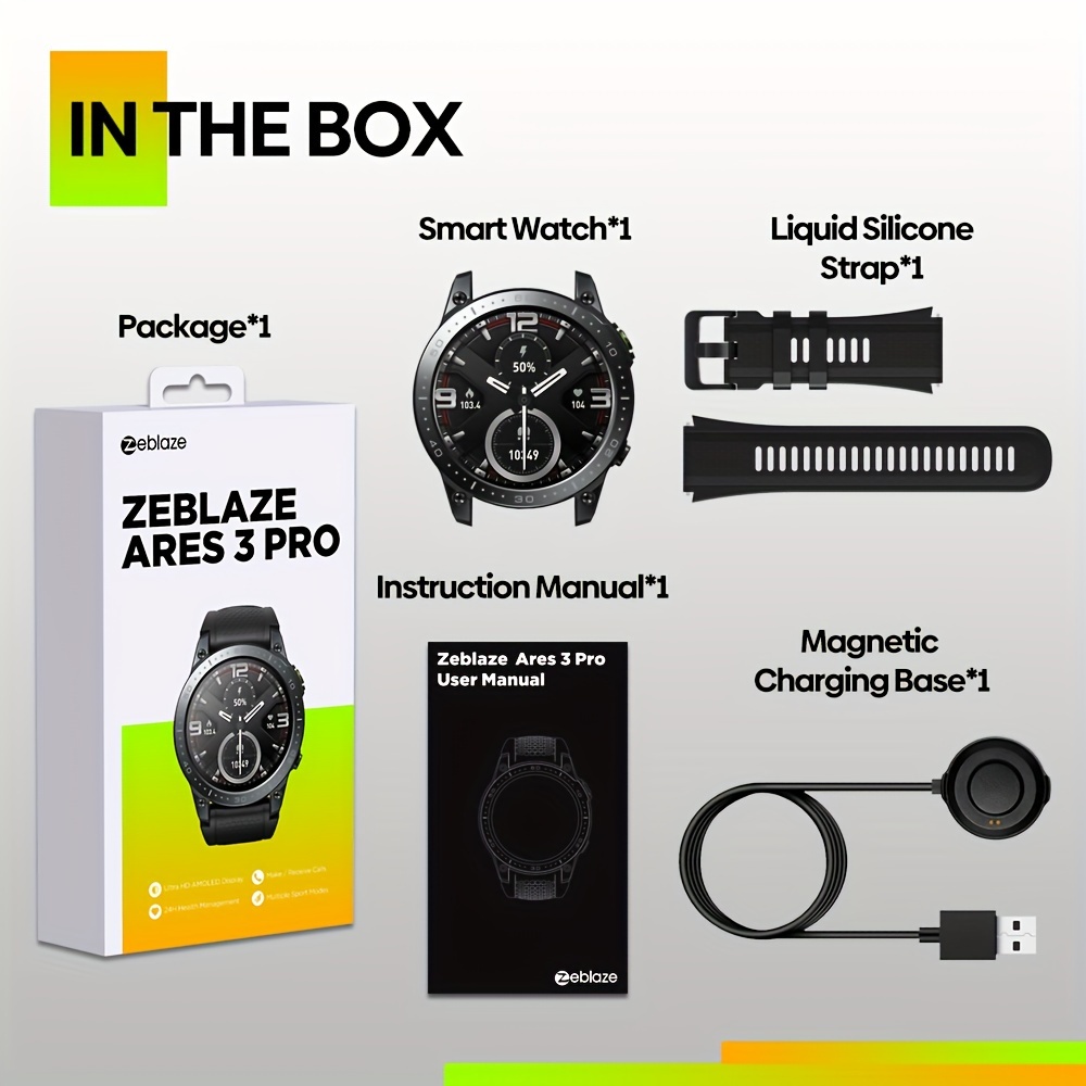 Zeblaze Ares 3 Pro Ultra HD AMOLED Display Voice Calling Smart Watch