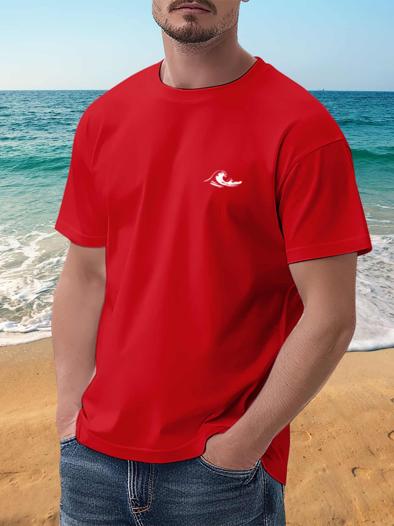 Wave 180G Men's Short-Sleeve Printed T-Shirt