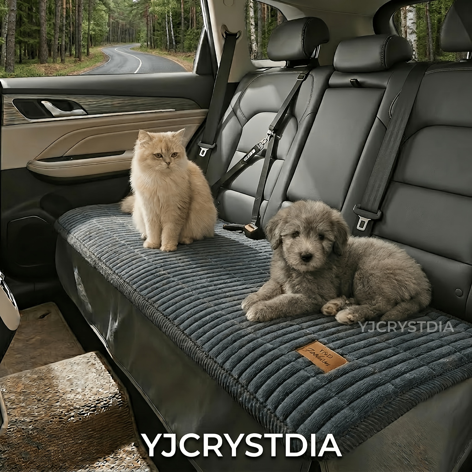 TEMU Cojín para asiento de coche para perro, 1 pieza, tapete protector , y antideslizante para asiento trasero, duradera de fácil limpieza para SUV,