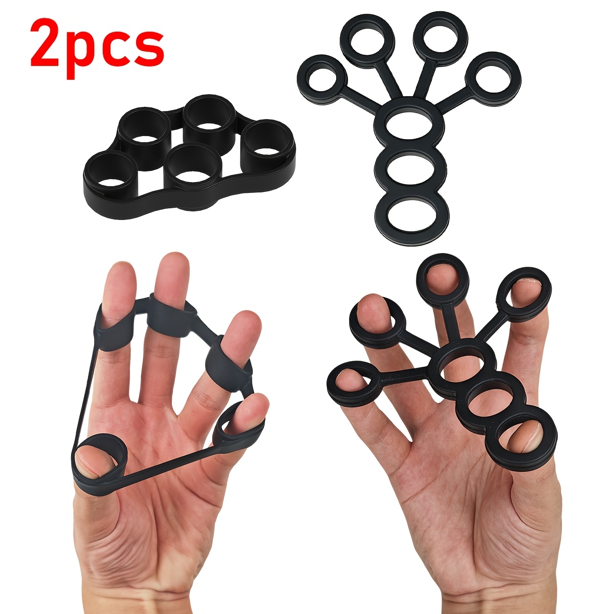 Silicone Finger Trainer 2 Pack Resistance Bands