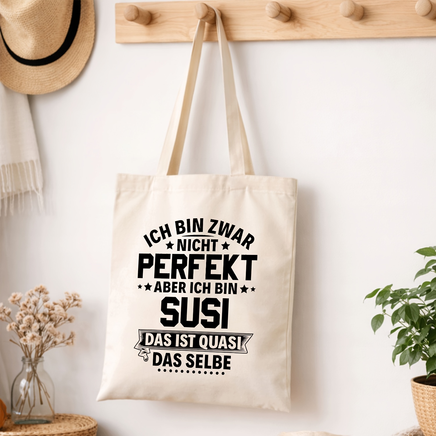 1pc Name Beste Funny Tote Bag