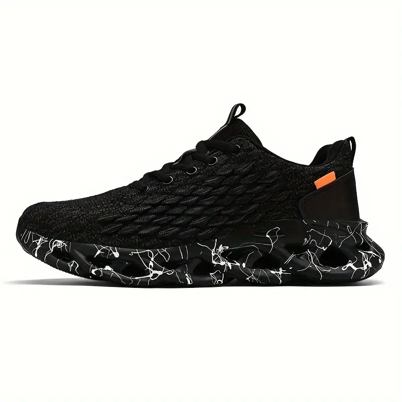 mens breathable running shoes non slip sneakers for lace up athletic footwear details 1