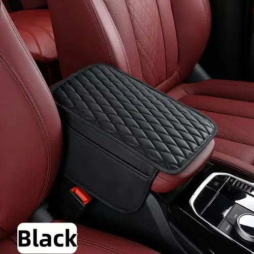 2pcs car armrest box mat leather storage pad multiple colors high quality