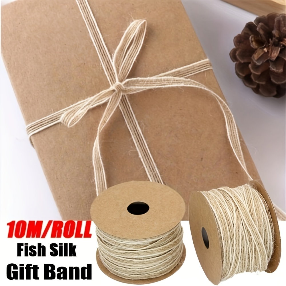 10m 100m vintage jute burlap hessian ribbon with lace rustic wedding party decoration christmas diy craft gift packing webbing