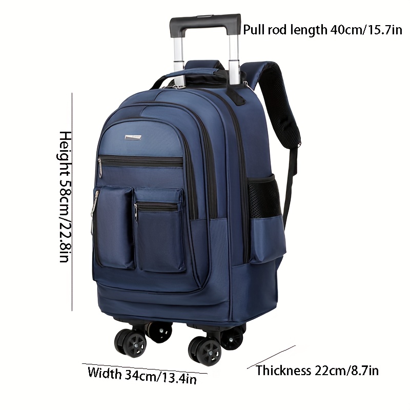 22 inch business travel backpack spinner wheels detachable Temu - Main Image