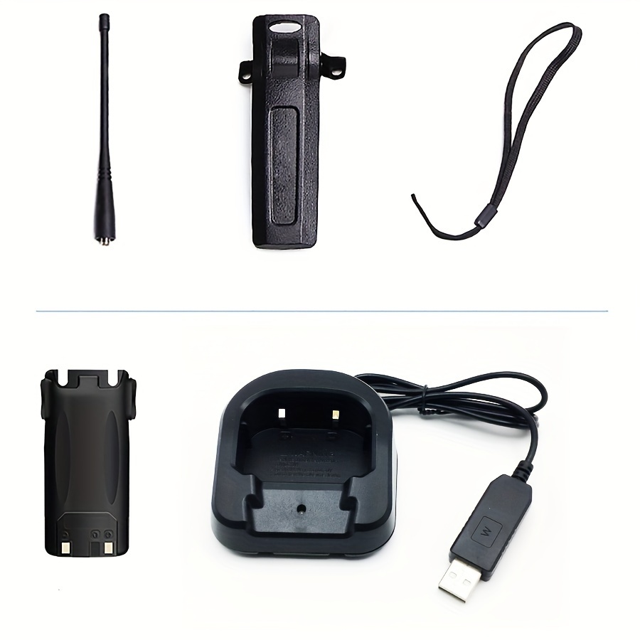 Baofeng UV-82 Dual-Band 8W/5W Walkie-Talkie with USB Rechargeable Li-Polymer Battery, Non-Waterproof, UHF Frequency, Dual Push-To-Talk, Black and Gray Design, Walkie Talkie | Dual Push To Talk | UHF Walkie Talkie