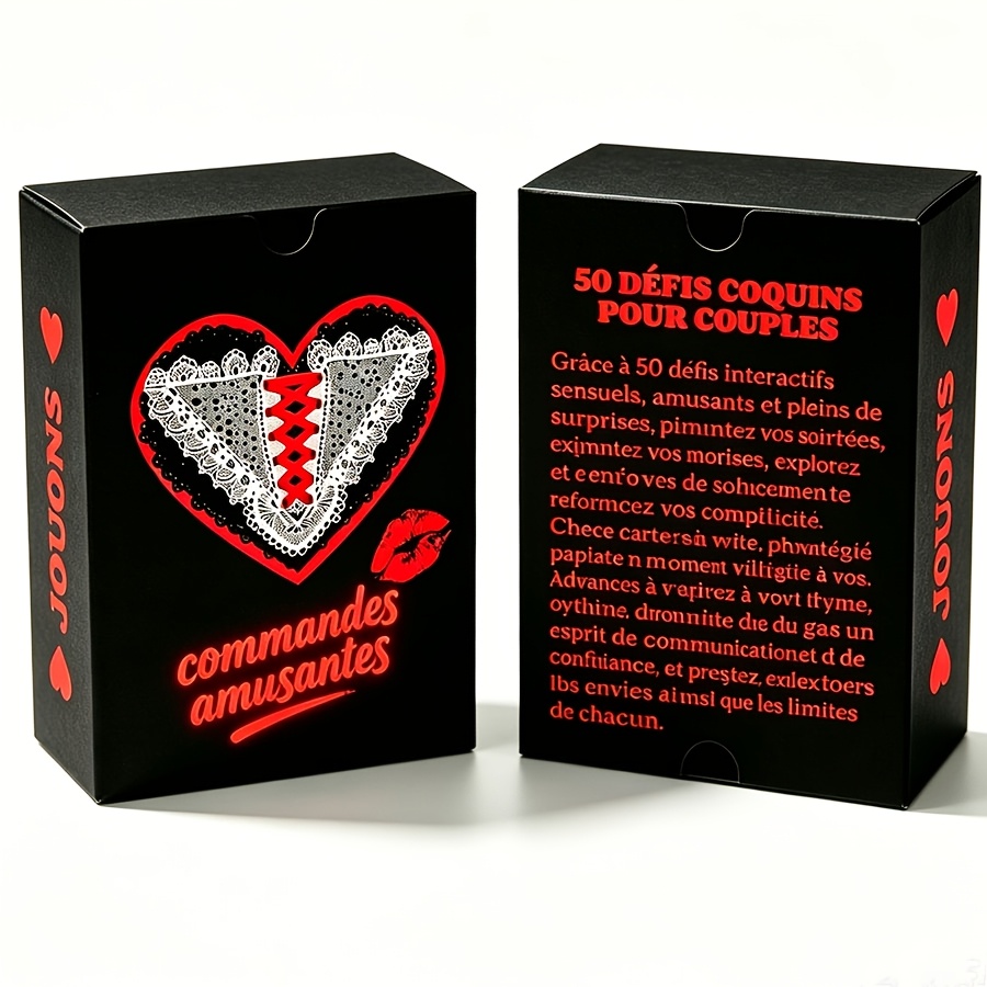 TEMU Nouvelles Cartes de Jeu de Société pour Couples, Cartes de Jeu de Commande pour Couples, pour Améliorer la Communication et Renforcer les .