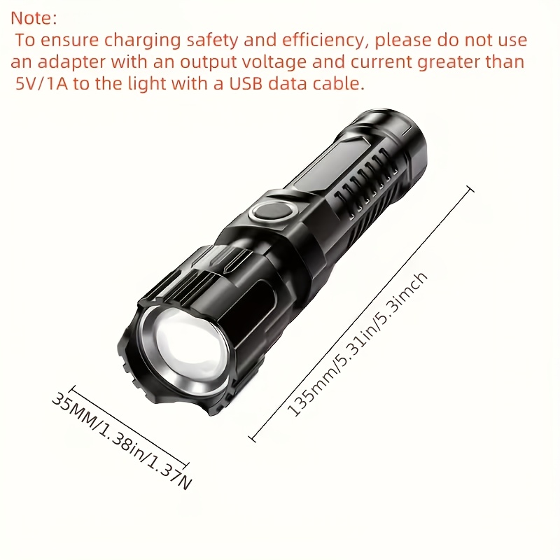 2pcs High-Powered Zoom Flashlights, Outdoor Multifunctional Portable Home Mini Retractable Zoom Light, Camping Gear, Outdoor Flashlight, Portable Flashlight, Mini Flashlight, Durable Structure, Sturdy Construction, Bright Beam