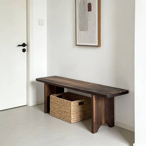 banqueta para zapatos de madera , 100x20x25cm, soporte para plantas de carbonizado anticorrosión, , para zapatos para entrada, largo para sentarse